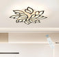 Garwarm Modern Ceiling Light, Dimmable LED Flower Flush Mount Ceiling Lamp, 90W Acrylic Petals Ceiling Chandelier Lighting Fixture with Remote Control for Living Room Bedroom Dining Room (Black)