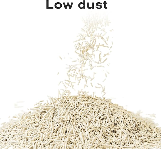 Cat Litter 12LB/2 Packs Dust-Free Clumping Tofu Cat Litter Quickly Absorb Odors Toilet Can Flush Into The Toilet Pure Natural tofu cat Litter (Original Flavor)-Mewly Pet