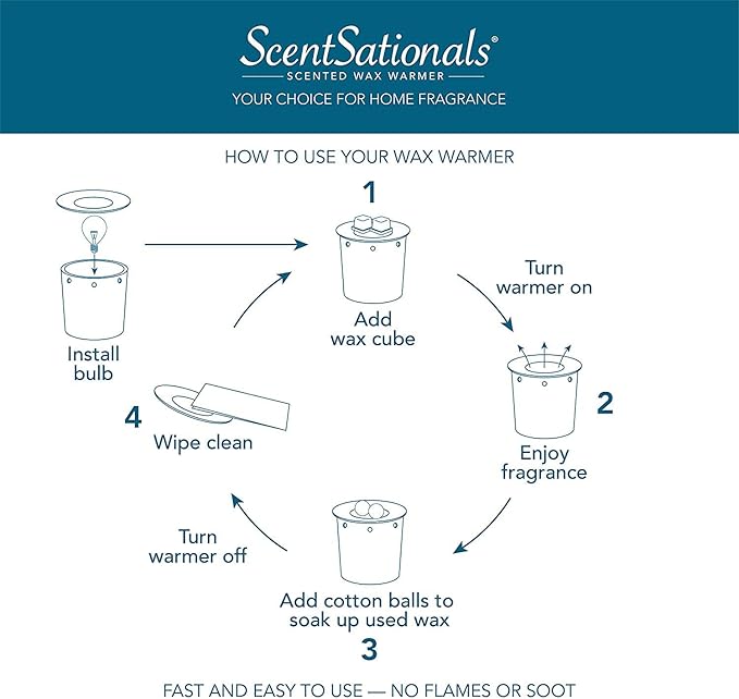 Scentsationals Wax Melt Warmer - Autumn Collection Welcome Fall - Candle Wax Melter for Fragrance Cubes and Tarts