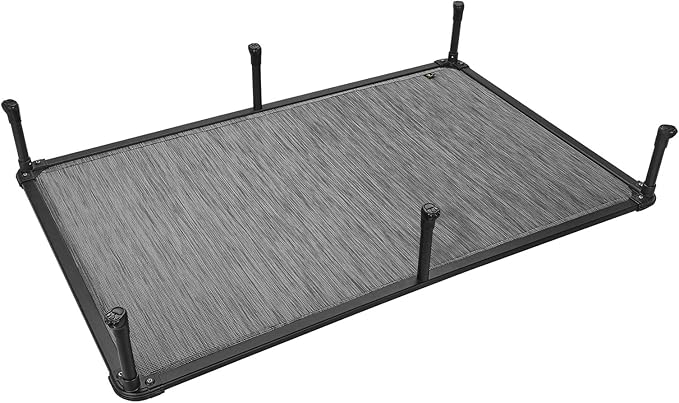 Veehoo Chew Proof Elevated Dog Bed - Cooling Raised Pet Cot- Rustless Aluminum Frame and Durable Textilene Mesh, Unique Designed No-Slip Feet for Indoor or Outdoor Use, Black Silver, XX Large-Mewly Pet