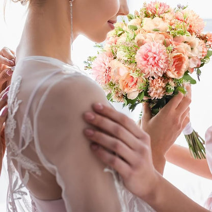 Tigeen Artificial Flowers Artificial Peonies Silk Flowers Faux Peony Fake Peony Silk Hydrangea Bouquet for Wedding Table Centerpiece Floral Vase Decor(Light Pink,12 Bundles)