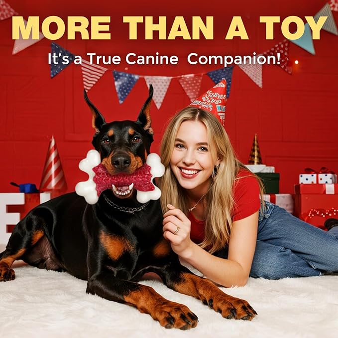 Tough Dog Toys, Toys for Aggressive Chewers Large Breed, Chew Dogs, Bone Toy Nylon Dogs Almost Indestructible-Mewly Pet