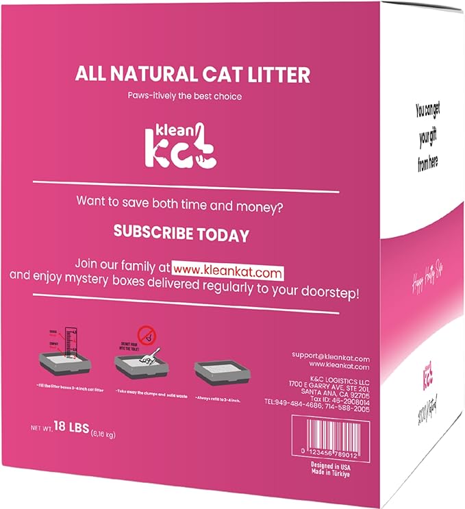 All Natural Clumping Cat Litter – Multiple Scents – Low Dust, Odor Control – Baby Powder 18 lb - Surprise Toy Inside-Mewly Pet