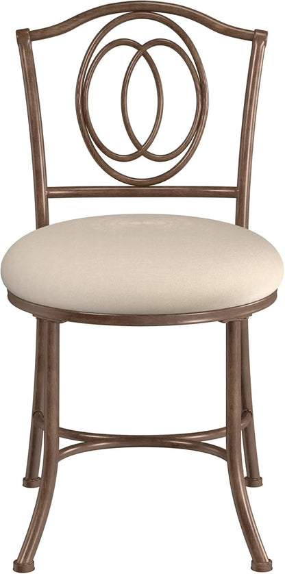 Hillsdale Emerson Metal Vanity Stool, Golden Bronze