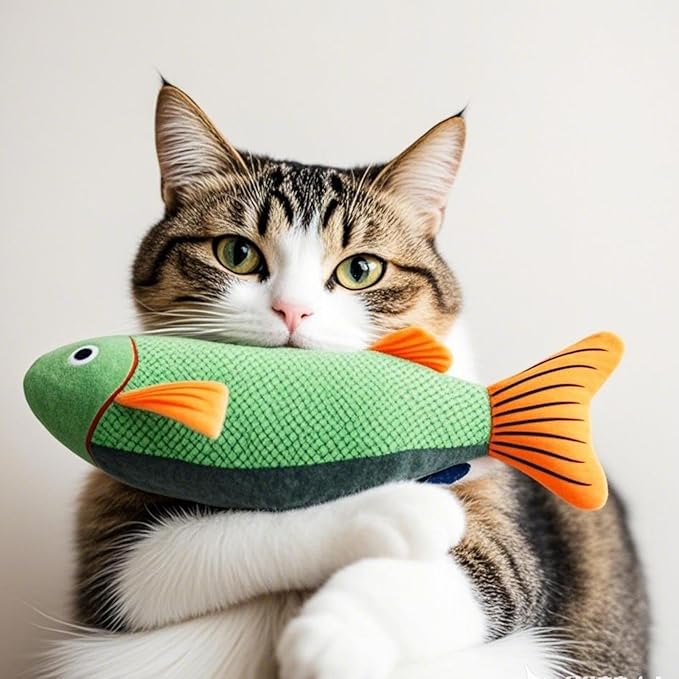 Cat Toys for Bored Indoor Adult Cats - Catnip Toys for Mental Stimulation, Interactive & Durable Kicker Toys for Solo Play, Best for Lazy Or Senior Cats (Yellow)-Mewly Pet