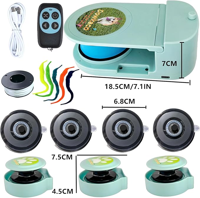 Wireless Remote Control Interactive Cat Toy for Indoor Cats, Self-Moving Worm Plush Mouse Chase Toy, Automatic Prey Simulation with Adjustable Speed, Durable & Rechargeable Kitten Exercise Toy-Mewly Pet