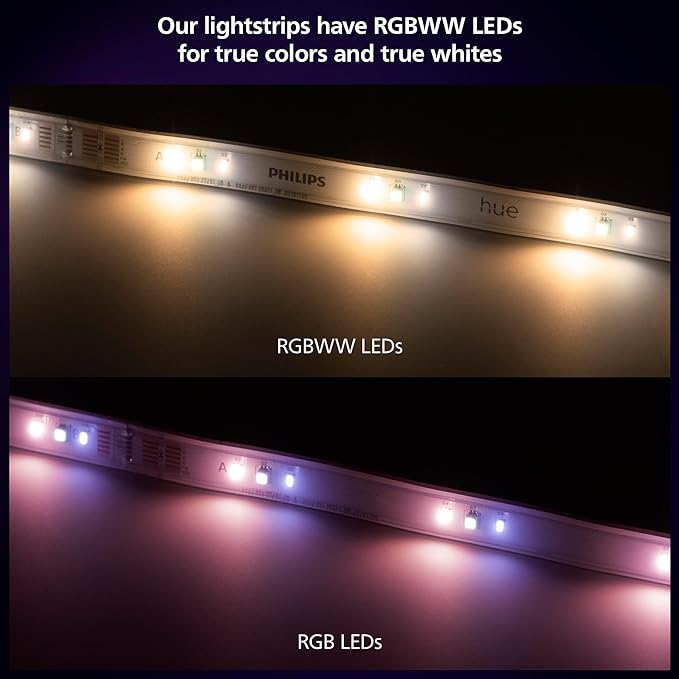Philips Hue Indoor 16 Ft Smart LED Solo lightstrip Base Kit - 1 Pack - Control with Hue App - Compatible with Alexa, Google Assistant and Apple HomeKit| (Pack of 4)