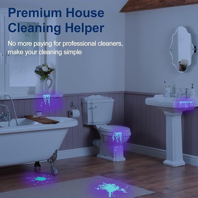 Black Light UV Light Flashlight: Vansky 395nm 12 LED 2 Pack Ultraviolet Blacklight Flashlight Mini Powerful Pet Urine Detector for Dog/Cat, Carpet Dry Stains Detection, Spot Scorpions, Resin Curing-Mewly Pet