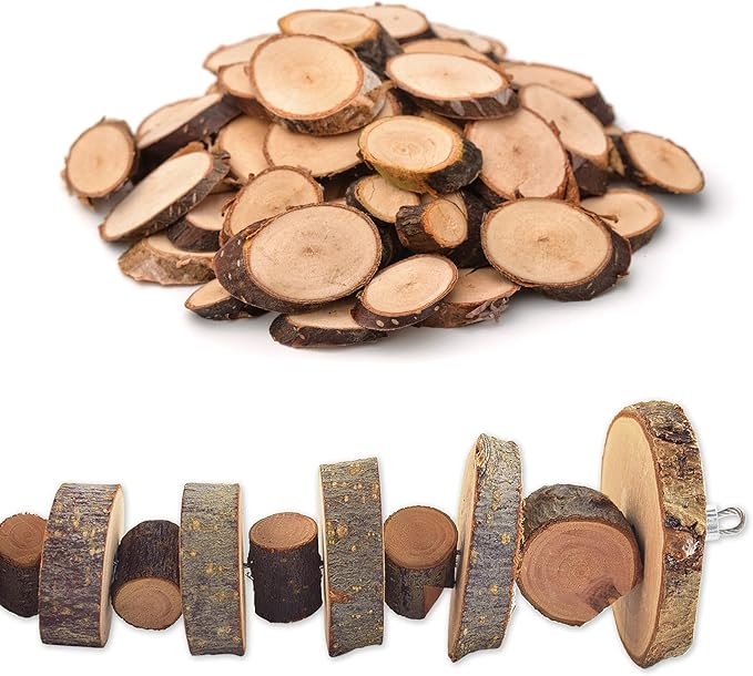 Natural Organic Apple Wood Chew Toys, 2 Pack Small Animal Snacks Toys Suitable for Bunny, Chinchilla, Guinea Pigs, Hamsters Teeth Grinding-Mewly Pet