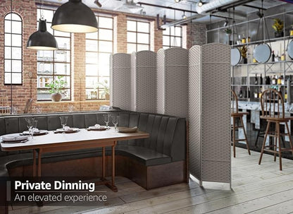 Sorbus 8 Panel Room Divider 6 ft. Tall - Privacy Screen, Extra Wide Double Hinged Panels, Mesh Hand-Woven Design, Partition Room Dividers and Folding Privacy Screens, Wall Divider for Room Separation
