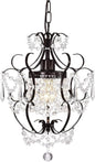 Bronze Chandelier Acrylic Crystals Chandeliers Small Vintage Chandelier 1 Light Antique Chandelier Light Fixtures for Bathroom Living Room Dining Room Kitchen Island