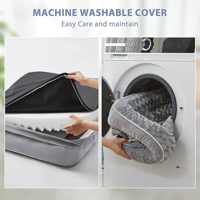 BFPETHOME Orthopedic Dog Beds for Large Dogs-Waterproof Sofa Pet Bed with Removable Washable Cover, Big Dog Bed with Waterproof Lining and Nonskid Bottom,Pet Bed for Large Dogs-Mewly Pet