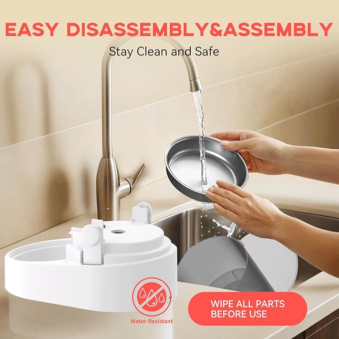 PAPIFEED Automatic Cat Feeder, 4L Auto Dog Cat Feeder with Rechargeable Battery & Dual-Band WiFi (2.4G & 5G), Automatic Pet Food Dispenser for Outdoor Travel Home - Ceramic Bowl Included-Mewly Pet