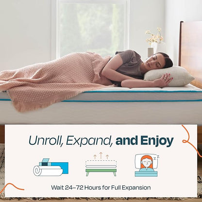 Linenspa 12 Inch Memory Foam and Spring Hybrid Mattress - Medium Plush Feel - Bed in a Box - Pressure Relief and Adaptive Support - Breathable - Cooling - Primary Bedroom - Twin Size