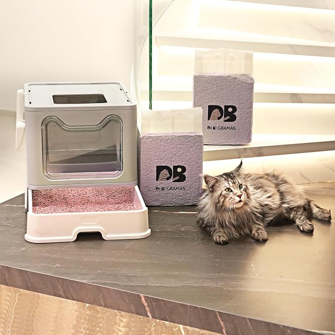 Cat Litter 12LB/2 Packs Dust-Free Clumping Tofu Cat Litter Quickly Absorb Odors Toilet Can Flush Into The Toilet Pure Natural tofu cat Litter (Peach)-Mewly Pet