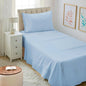 Mejoroom Twin XL Size Sheet Set - Soft Microfiber Bed Sheets,Deep Pocket Fitted Sheet, Soft, Breathable, Wrinkle & Fade Resistant - 3 Piece (Light Blue)
