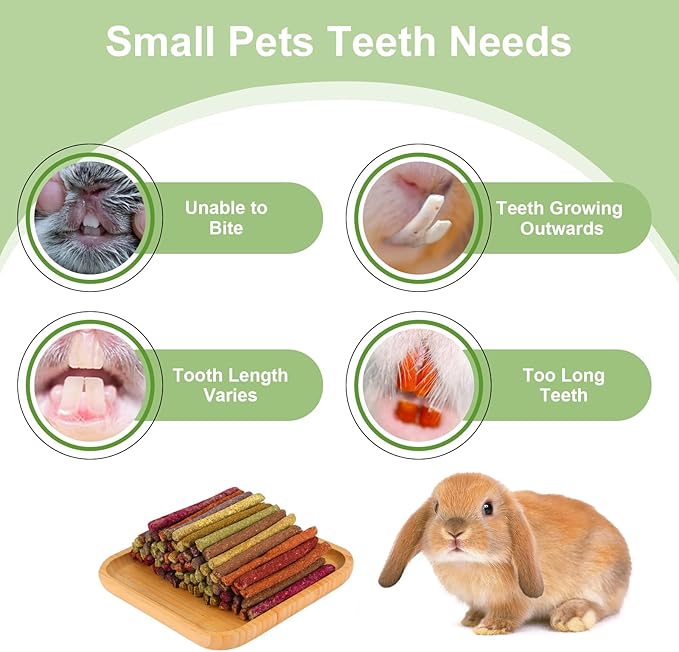 70PCS Rabbit Chew Sticks, Bunny Guinea Pig Toys for Teeth Natural Timothy Hay Sticks for Rabbit Chinchilla Guinea Pig Bunny Hamster - Chews Toys for Small Rodents' Teeth-Mewly Pet