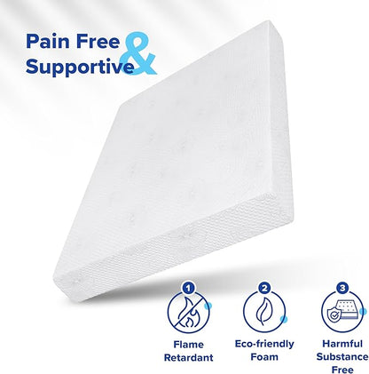 Olee Sleep Full Mattress, 8 Inch Gel Memory Foam Mattress, Gel Infused for Comfort and Pressure Relief, CertiPUR-US Certified, Bed-in-a-Box, Medium Firm, Full Size