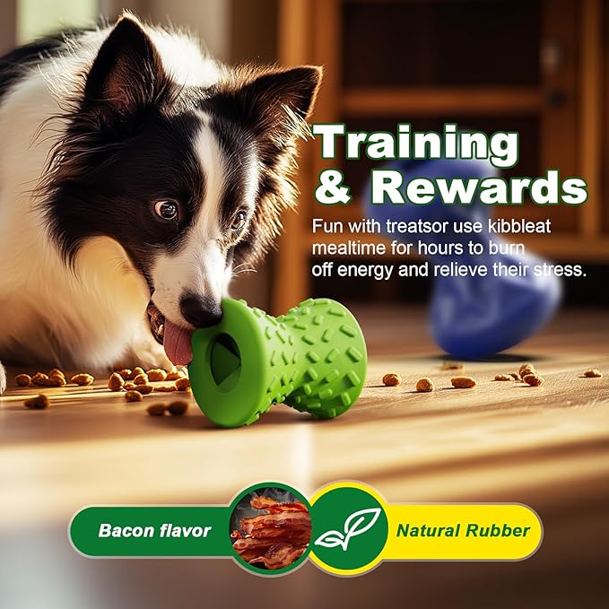 Dog Toys for Aggressive chewers, Indestructible Toy for Small Dogs Interactive Toy Dog chew Toys (Green + Blue)-Mewly Pet