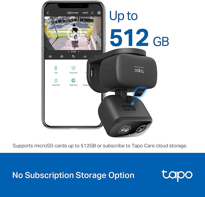 Tapo 2K 3MP Pan/Tilt Indoor/Outdoor Security Camera, Free Person/Baby Cry Detect & Track, 360° Pan, Color Night Vision, SD/Cloud Storage, Works w/Alexa & Google Home, HybridCam 360, Black (2-Pack)-Mewly Pet