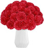36 Pcs Artificial Chrysanthemums Flowers Red Flowers Fake Mums Silk Flowers for Spring Home Decor Christmas Floral Arrangement Halloween Table Centerpiece