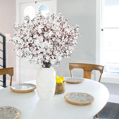 Uieke 6 Pcs Babys Breath Artificial Flowers Fake Silk White Flowers Faux Gypsophila Bouquet Real Touch Floral for Home Wedding Party Centerpieces DIY Décor