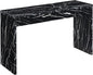 Convenience Concepts Northfield Hall Console Table 48" - Modern, Minimalist Narrow Sofa Display Accent for Contemporary Living Room, Entryway, or Hallway, Black Faux Marble