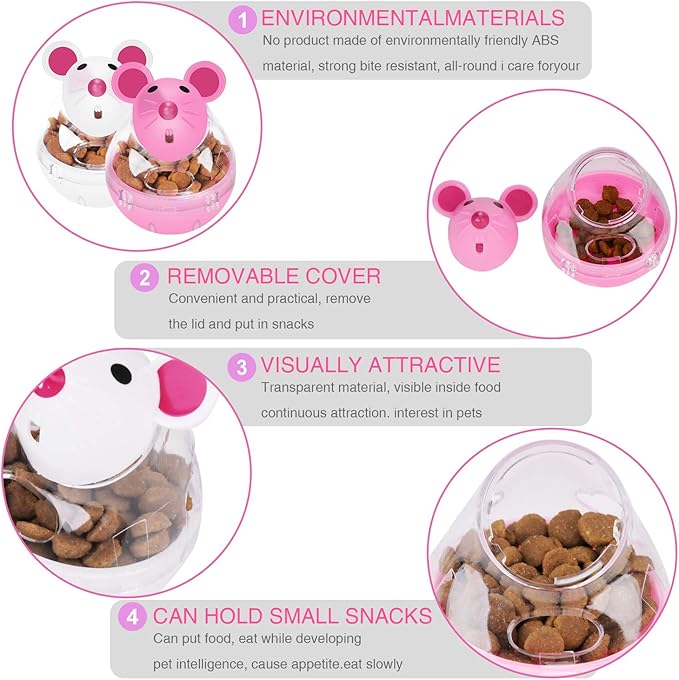 Legendog Cat Slow Feeder Food Ball - Mice Tumbler Shaped Pet Treat Toy for Cats-Mewly Pet