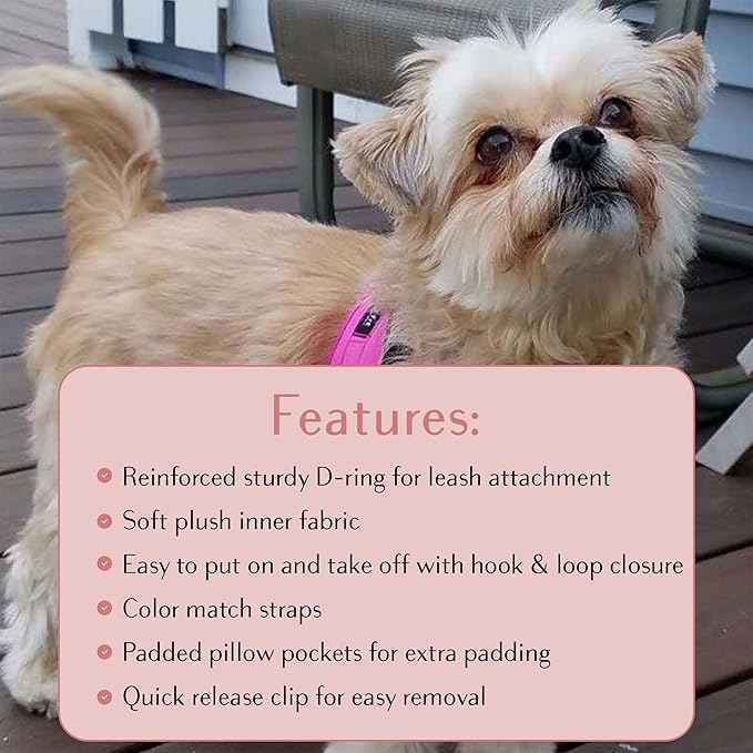 Comfort fit Step-in Dog & Puppy Harness - Comfortable All Weather Dog Vest Harness: Adjustable, Soft Padded, Easy to Put-on for Small, Medium-Sized Dogs.-Mewly Pet