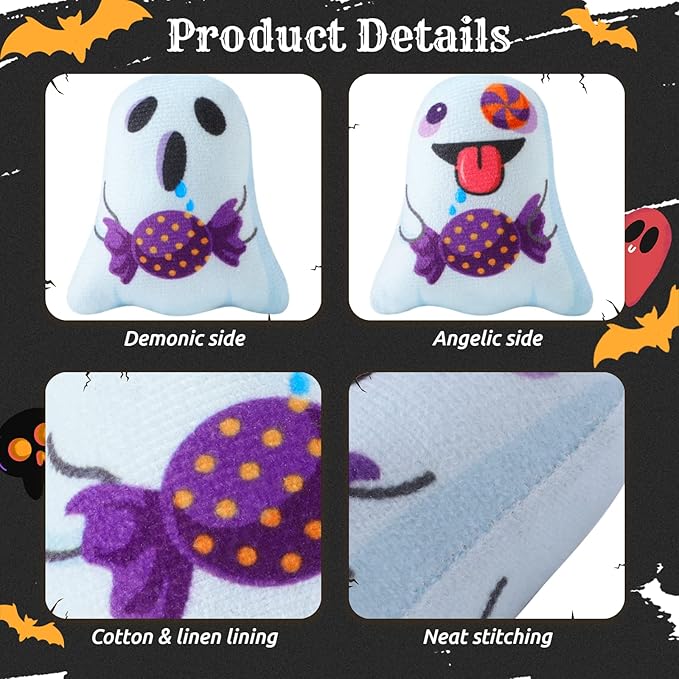 Dorakitten Catnip Toys Interactive Cat 5PCS Cats Chew Plush Ghost Toys & Pet Stuffed Nip Pillow & Kitten Best Kicker Toy Cute and Soft Teething Supplies for Moving Kitty Indoor-Mewly Pet