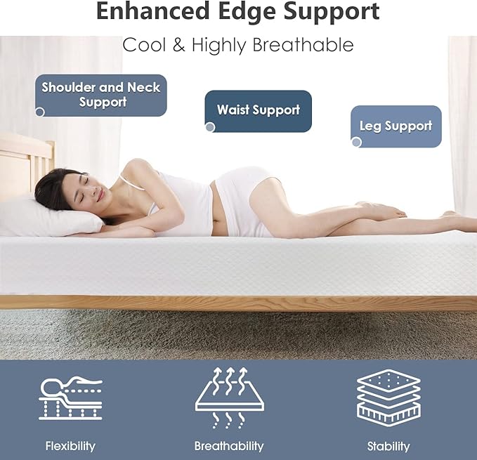 12 Inches Full Size Cooling-Gel Memory Foam Mattress Medium Firm Feel Memory Foam Mattress Bed in a Box Fiberglass Free CertiPUR-US Certified,Full