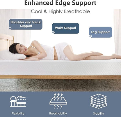 12 Inches Full Size Cooling-Gel Memory Foam Mattress Medium Firm Feel Memory Foam Mattress Bed in a Box Fiberglass Free CertiPUR-US Certified,Full
