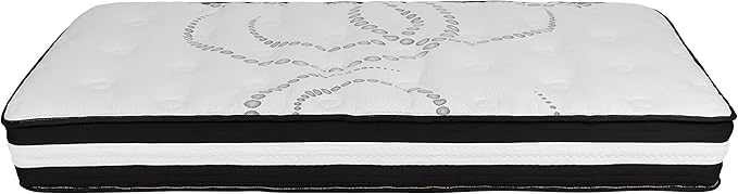 Flash Furniture Capri Comfortable Sleep 10" Hybrid Pocket Spring and Foam Mattress in a Box, Foam Pocket Spring Hybrid Mattress, Twin