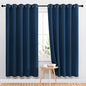 NICETOWN Blackout Curtain Drapes for Living Room - Decorative Thermal Insulated Solid Grommet Top Room Darkening Window Treatments for Kids Room (Moroccan Blue, 1 Pair, 66 x 72-Inch)
