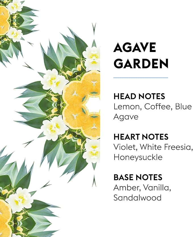 Maison Berger - Agaves Garden - Lampe Berger Fragrance Refill Oil for Home Diffusers - Luxury Air Freshener with Lemon, Coffee & Blue Agave Notes - 16.9 Fl Oz (500ml)