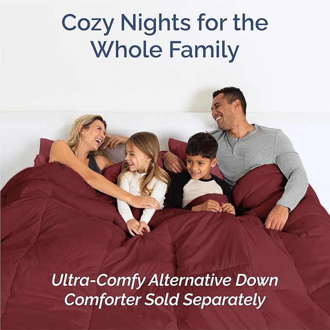 King 6 Piece Sheet Set - Comfy Breathable & Cooling - Ultra Soft Hotel Luxury Bedding Set w/ 8-16 Inch Deep Pockets - 1 Flat & 1 Fitted Sheet & 4 Pillowcases - Wrinkle Free and Easy Care - Burgundy