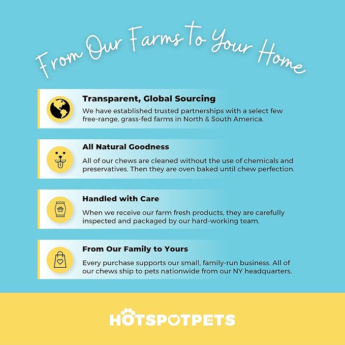 hotspot pets 6-7 Inch USDA Certified Facility Rawhide Dog Chew Bones - Choice of 10, 20, 30 Packs - from Grass Fed Brazilian Cows - Promotes Dental Hygiene and Good Behavior (30 Count)-Mewly Pet