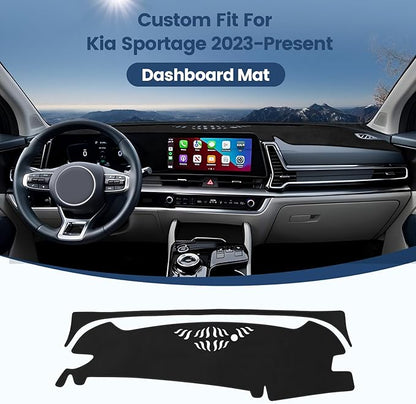 Dashboard Cover Mat Custom Fit for 2023 2024 2025 Kia Sportage (Hybrid)/NQ5 Dash Cover Nonslip Dash Mat Protector Sunshade No Glare Black