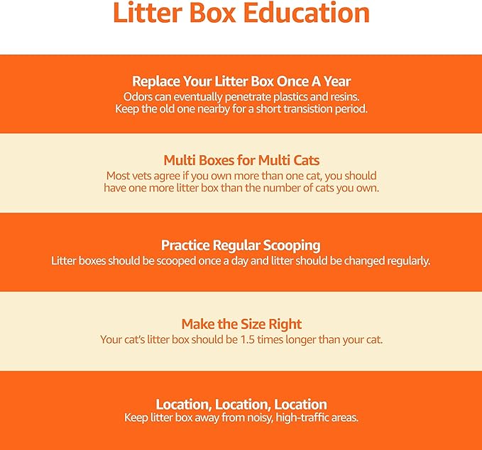 Amazon Basics No-Mess Hooded Enclosed Cat Litter Box, Large, Multicolor, 24 in x 18 in x 17 in-Mewly Pet