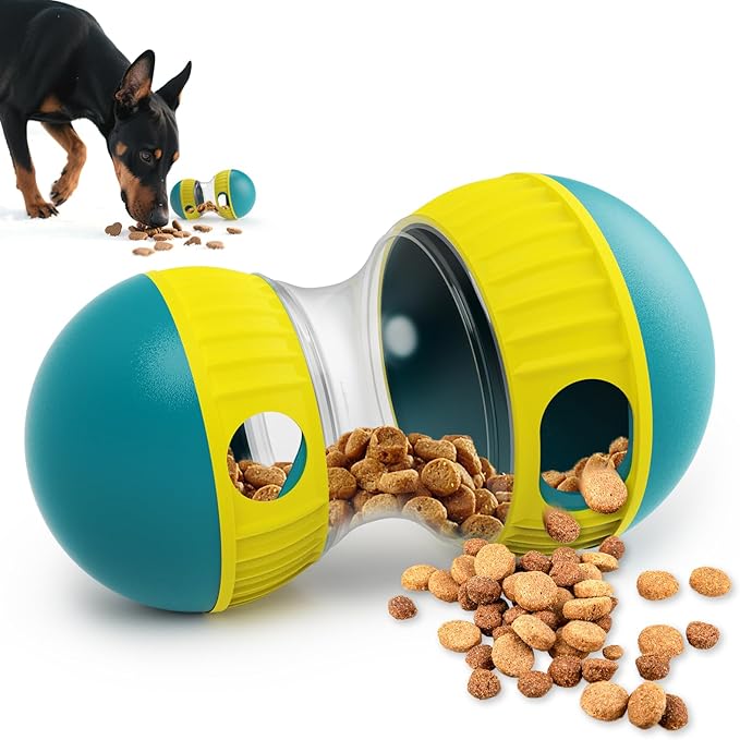 Interactive Dog Puzzle Toys for Indoor Adjustable Food Dispensing Treat Dispenser Ball & Slow Feeder for Large/Medium/Small Dog to Keep Them Busy, Green-Mewly Pet