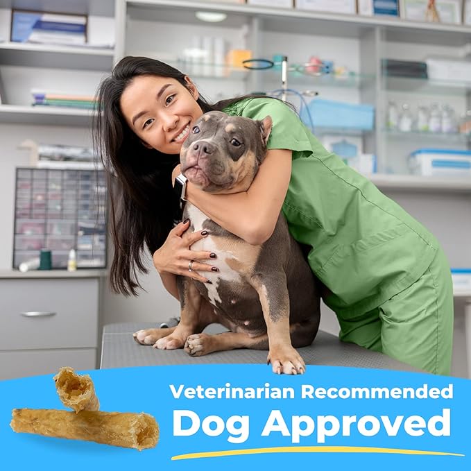 Tartar Shield Soft Rawhide Chews | Safe Dental Treats for Large Dogs | Vet VOHC Approved | Daily Bone Cleans Teeth & Gums Fresh Breath Oral Health Support | USA Made | (Large Dogs / 8 Count)-Mewly Pet