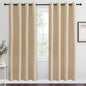 NICETOWN Blackout Draperies Curtains Panels - Window Treatment Thermal Insulated Solid Grommet Blackout Curtains/Panels/Drapes for Bedroom (Set of 2 Panels, 55 by 78 Inch, Biscotti Beige)