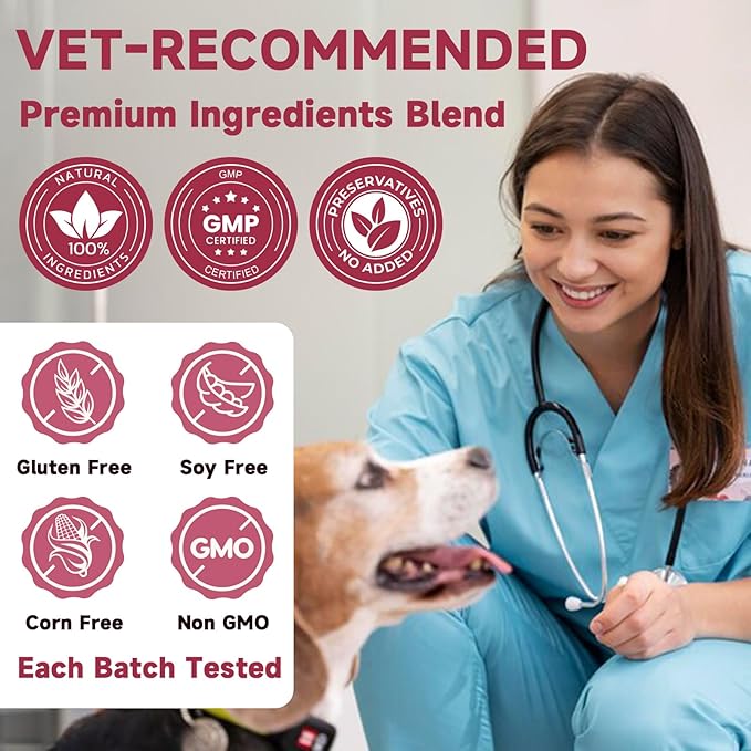 Glucosamine for Dogs - Joint Supplement for Dogs with Chondroitin, MSM, Omega 3, Hemp, Turmeric for Dog Joint Pain Relief, Dog Joint Supplement with Calcium Support Cartilage & Bone Health, 180 Chews-Mewly Pet