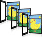 [3Pack] Kids Art Frames, 9x12 Front Opening Kids Artwork Frames Changeable, Black Artwork Display Storage Frame for Wall, Holds 50 Pcs, for 3D Picture, Crafts, Children Drawing, Hanging Art, Portfolio