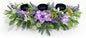 Artificial Wild Flower Candle Holder (Purple)