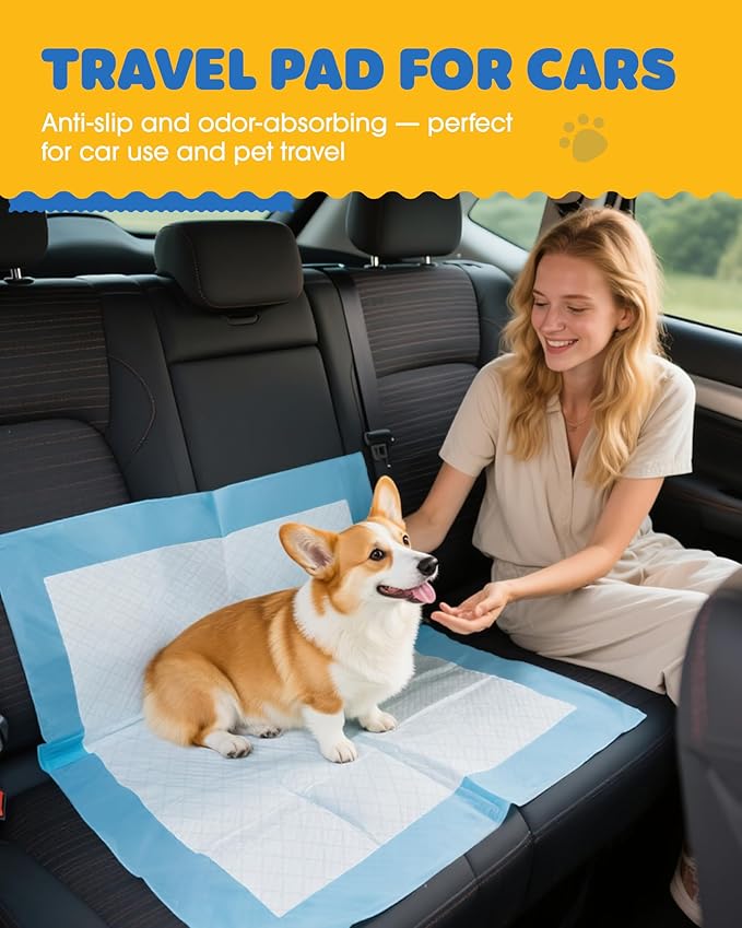 75-Pack XX-Large Puppy Pads - 38" x 28" Pee Pads for Dogs Potty Training with Leak-Proof Quick-Dry Design, 6-Layer Wee Wee Pads for Dogs, Blue-Mewly Pet