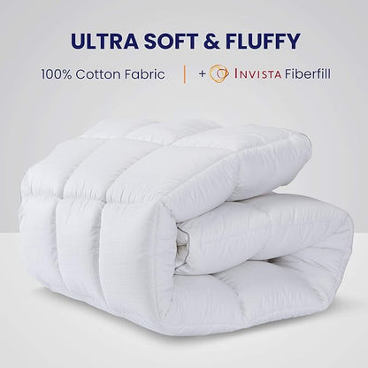 SLEEP ZONE Cotton Mattress Pad California King, Super Soft Pillow Top Mattress Topper, Thick Fluffy Mattress Cover Deep Pocket 8-21 inches, Cal King