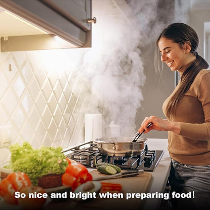 Under Cabinet Lights Plug in, 3 Pcs 12 Inch Thin Under Cabinet Lighting, Natural White Under Counter Lights for Kitchen, Dimmable LED Light Bar for Cabinet, Counter, Workbench, Desk