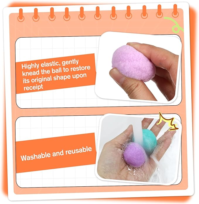 20Pcs 1.6" Cat Toy Balls, Soft Kitten Pom Pom Toys, Plush Interactive Playing Quiet Ball Cats Favorite Toy, DIY Craft Decorations, Training and Sensory Enrichment-Mewly Pet