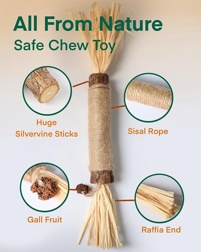 14.96 Inches Huge Silvervine Sticks Cat Toys, Large Natural Catnip Kittens Chew Toy for Teeth Cleaning,Big Catmint Blend Stick, Dental Kitty Chews for Indoor(2 Pack)-Mewly Pet